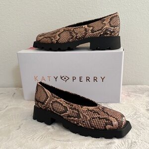Katy Perry Collections | The Daarling Slip Ons | Brown Snakeskin Print